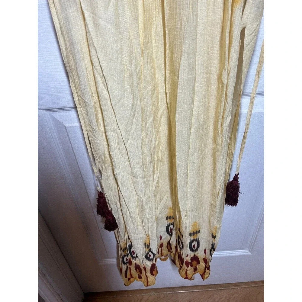 NWT Agua Bendita Lyra leva ivory one size dress rayon cream orange - Picture 8 of 13